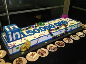 5 FOOT long cake made for LinkedIn celebration!! Sugar Butter Flour, CA